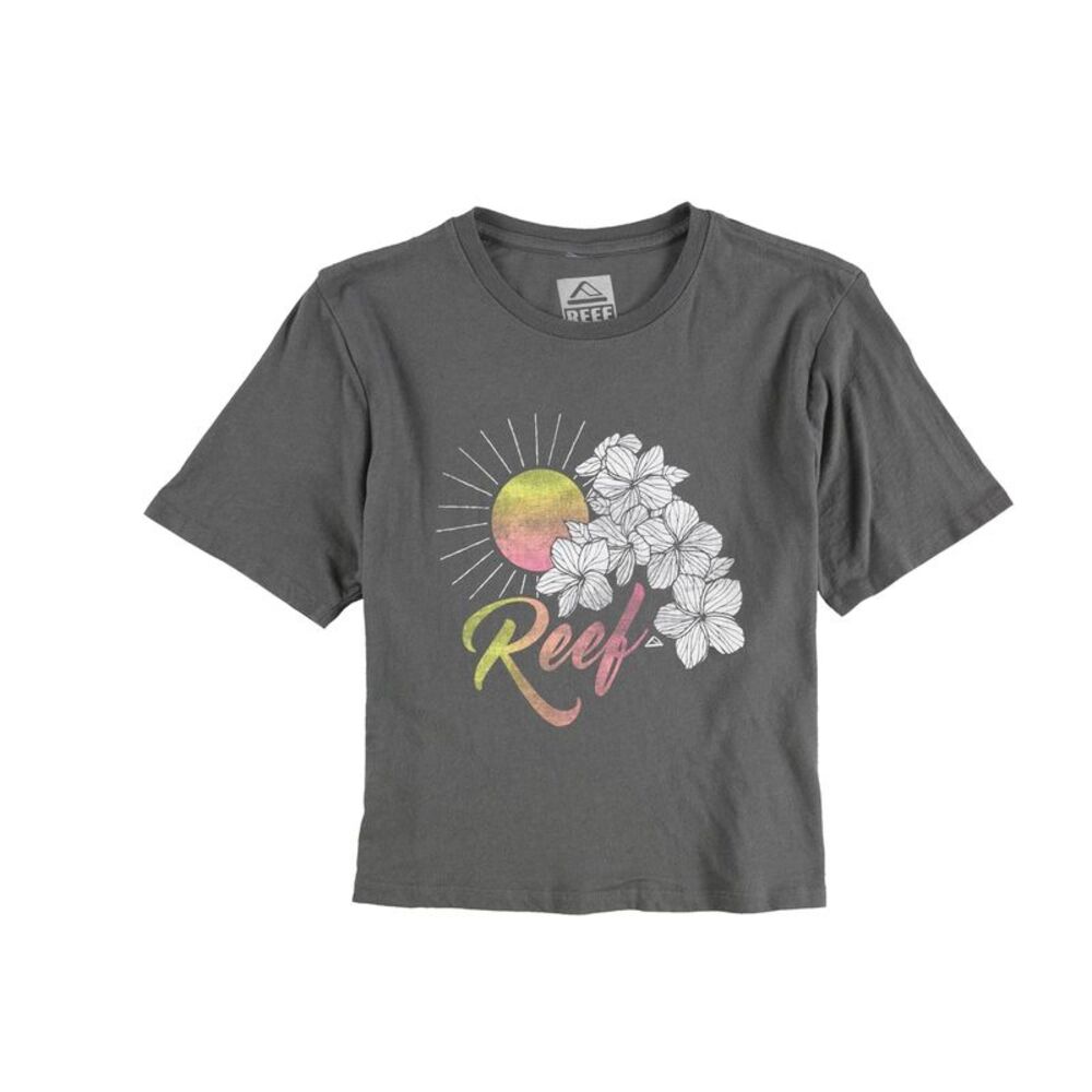 Reef Womens Sunshine And Flowers Graphic T-Shirt, NWT